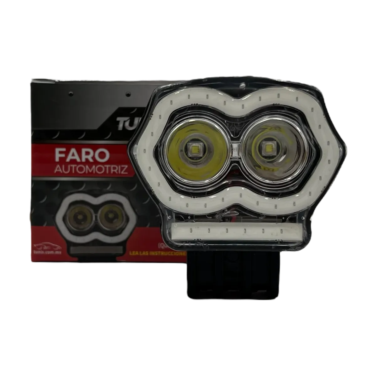 Faro para moto con ojo de ángel de color y usb — Azul