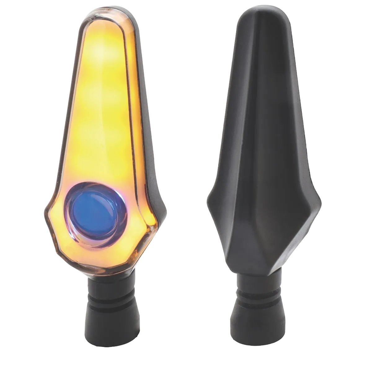 Direccional LED secuencial tipo flama (ámbar/rojo y ámbar/azul)