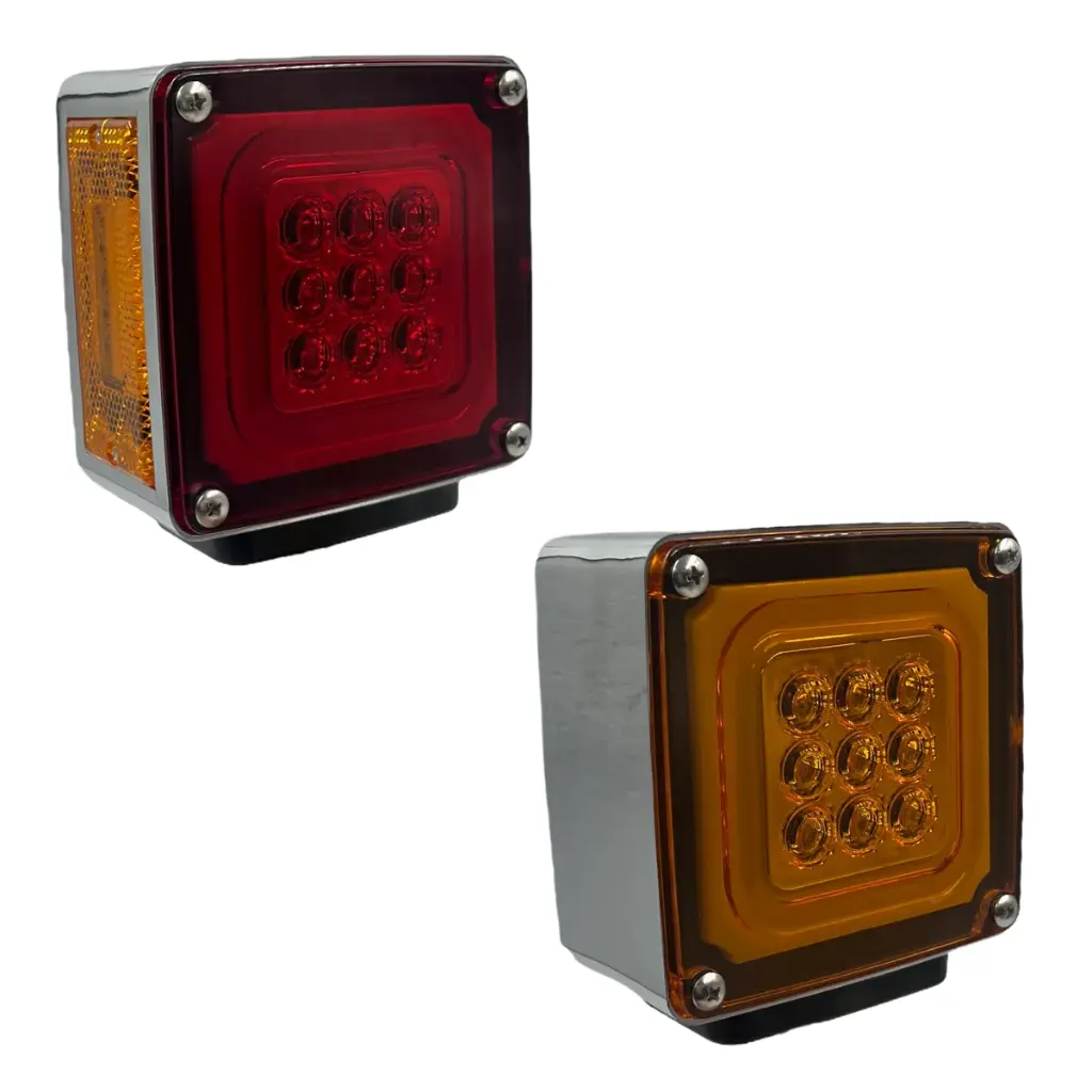 Par de plafón direccional doble vista 9 LED con contorno GLO
