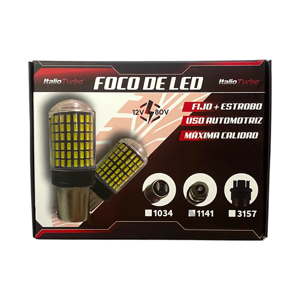 Foco multivoltaje de dos polos patas disparejas con 144 LED (1034) — foto 1 de 4