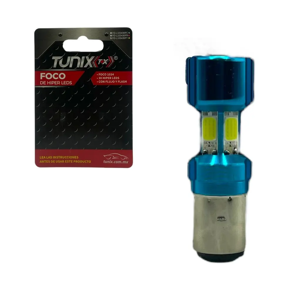 Foco LED azul de aluminio para moto 4 caras BA20