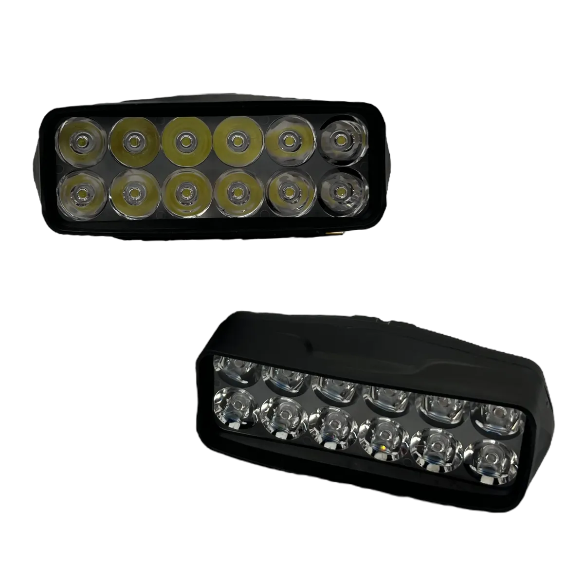 Faro con 12 LED con carcaza negra (par)