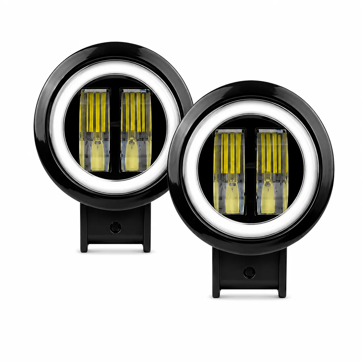 Faro LED redondo con aro de gel · Blanco