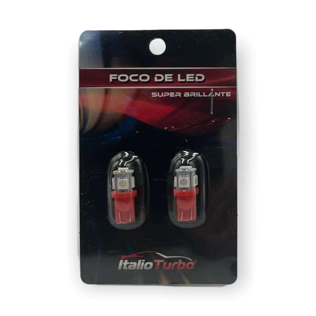 Foco T10 tipo mazorca con 5 hyperled · Rojo