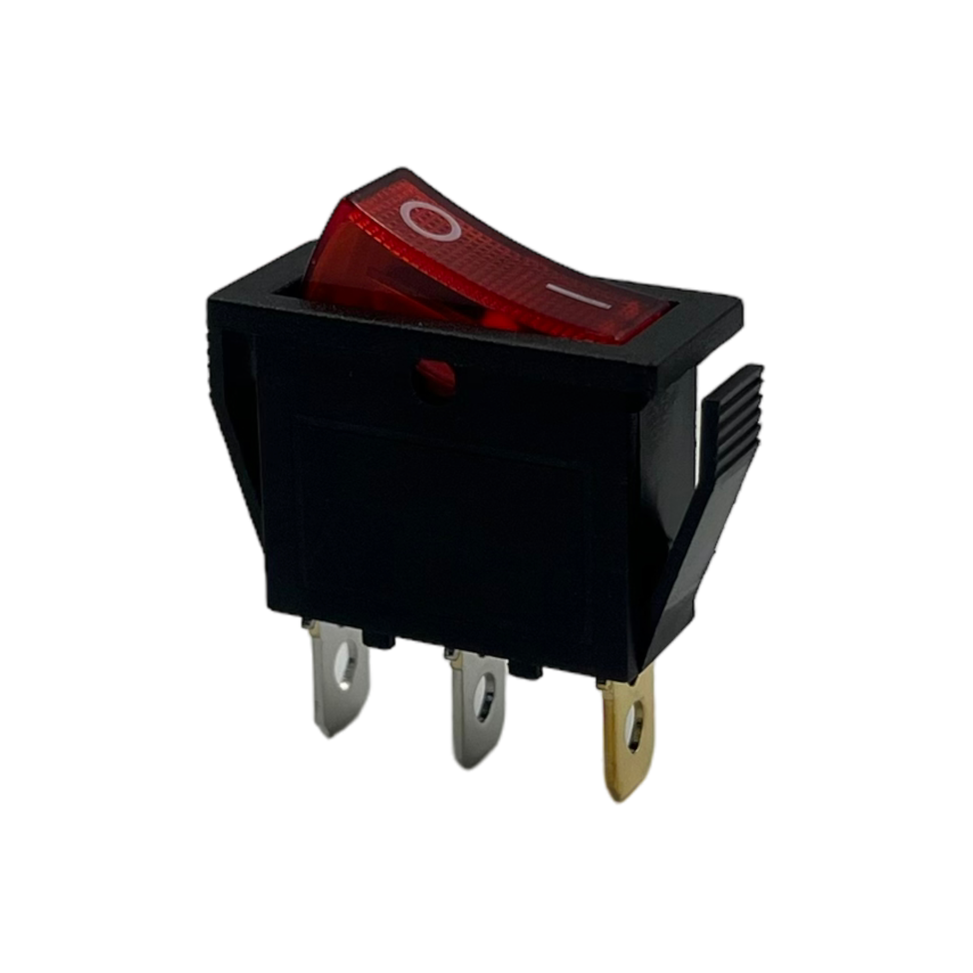 Switch rectangular mediano ON/OFF — Rojo