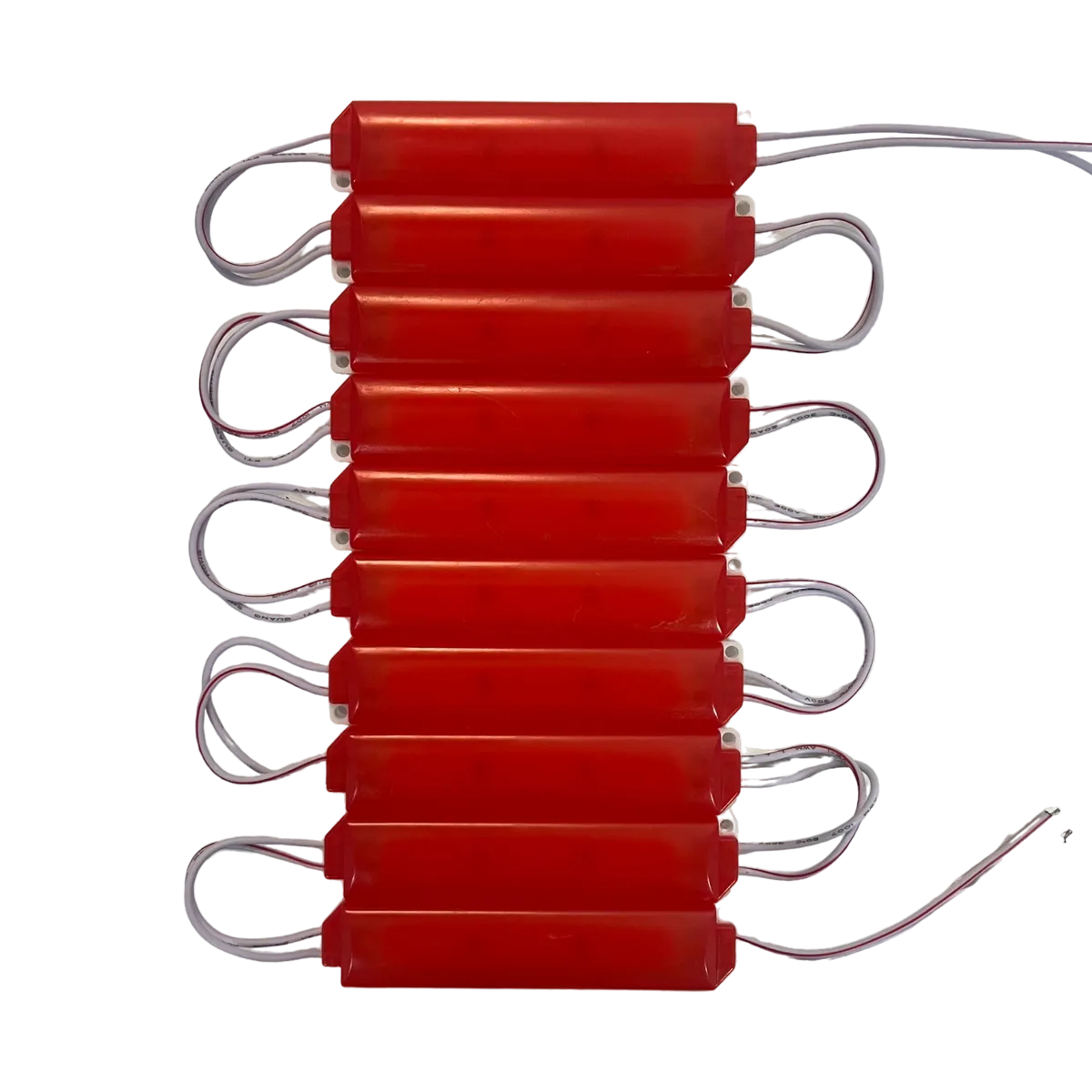 Modulo LED automotriz tipo encapsulado tira de 10 piezas en varios colores — Rojo