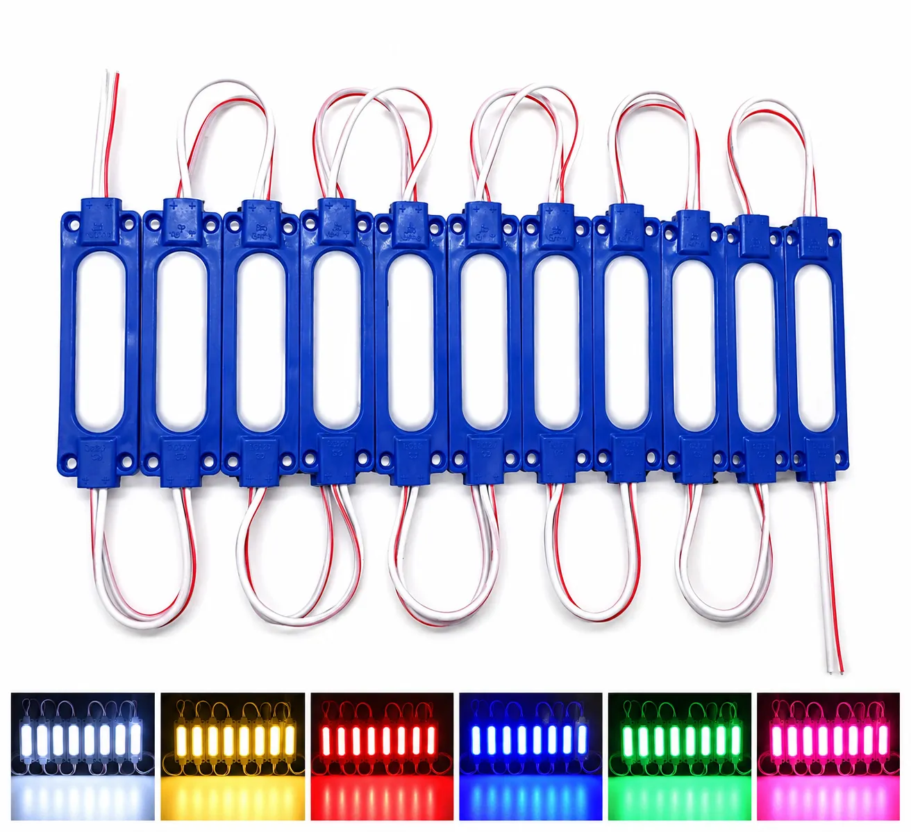 Módulo LED tipo plasma tira de 20 piezas · Amarillo