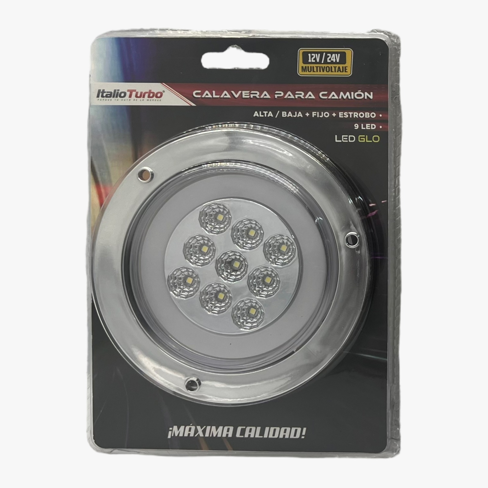 Plafón redondo con 9 LED y GLO — Blanco