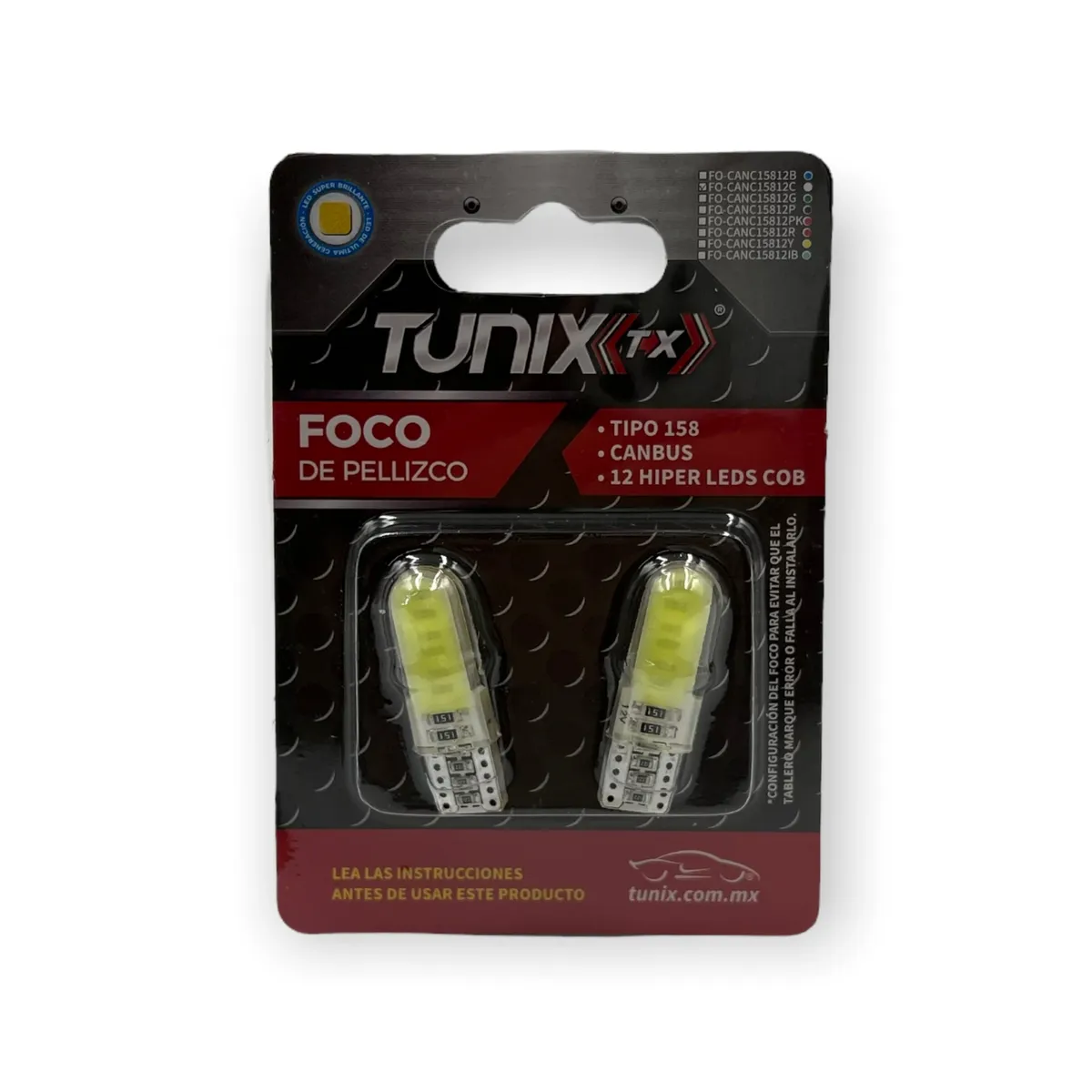Foco T10 de gel con canbus · Blanco