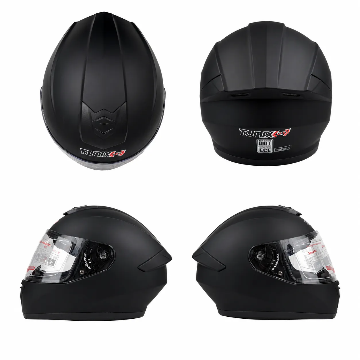 Casco abatible negro mate medidas disp. · XL