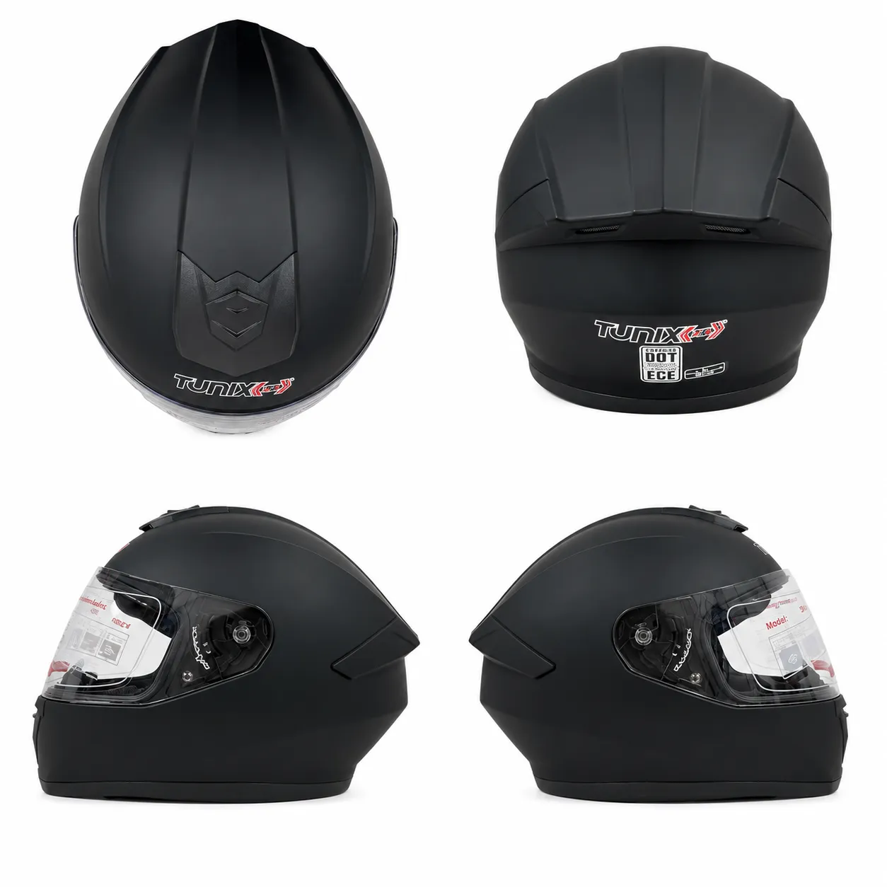 Casco cerrado negro mate · L
