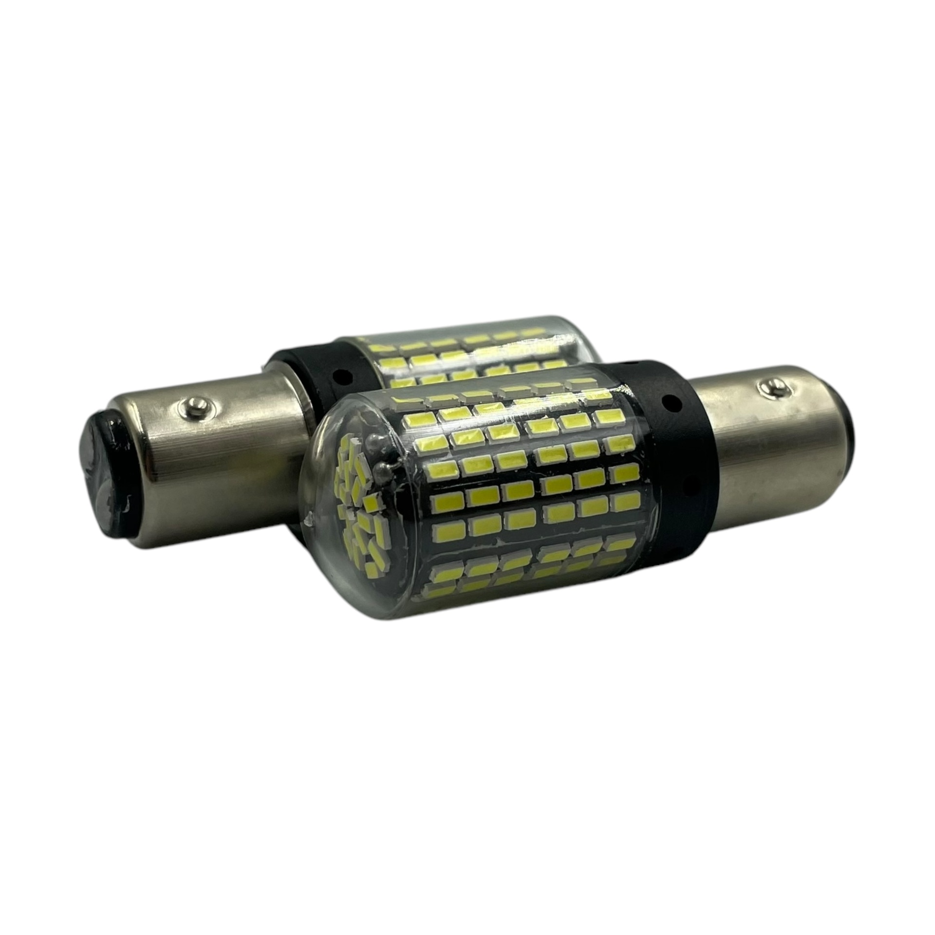 Foco multivoltaje de dos polos patas disparejas con 144 LED (1034) · Blanco