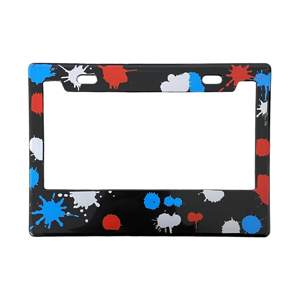 Portaplaca flexible para moto manchas varios colores — Tricolor
