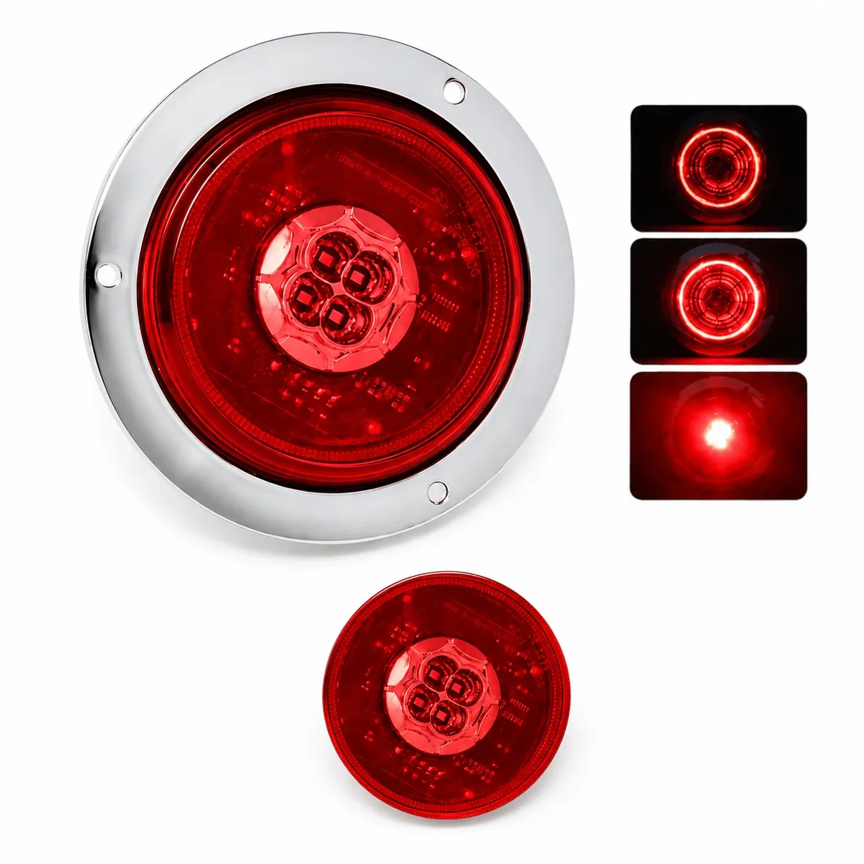 Plafón redondo ámbar galactic GEL de 4 LED — Rojo