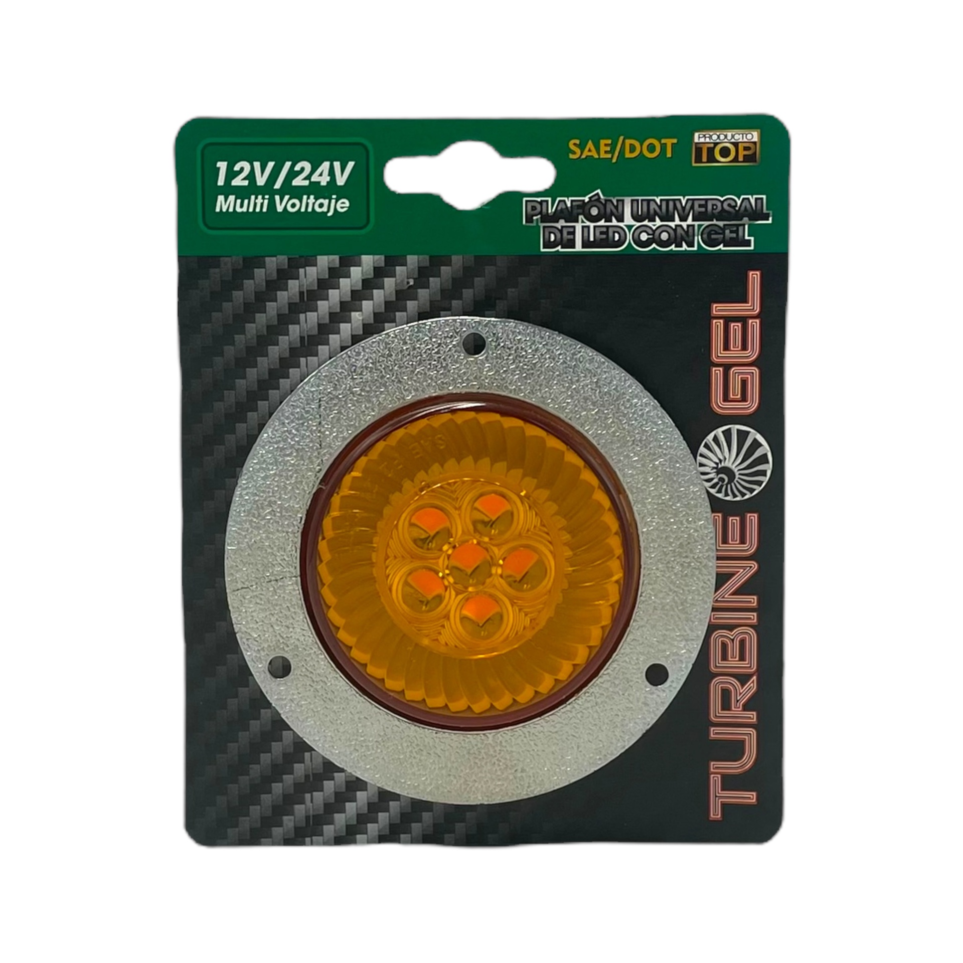 Plafón de 6 de LED de 2.5" arillo con luz GEL — Ámbar