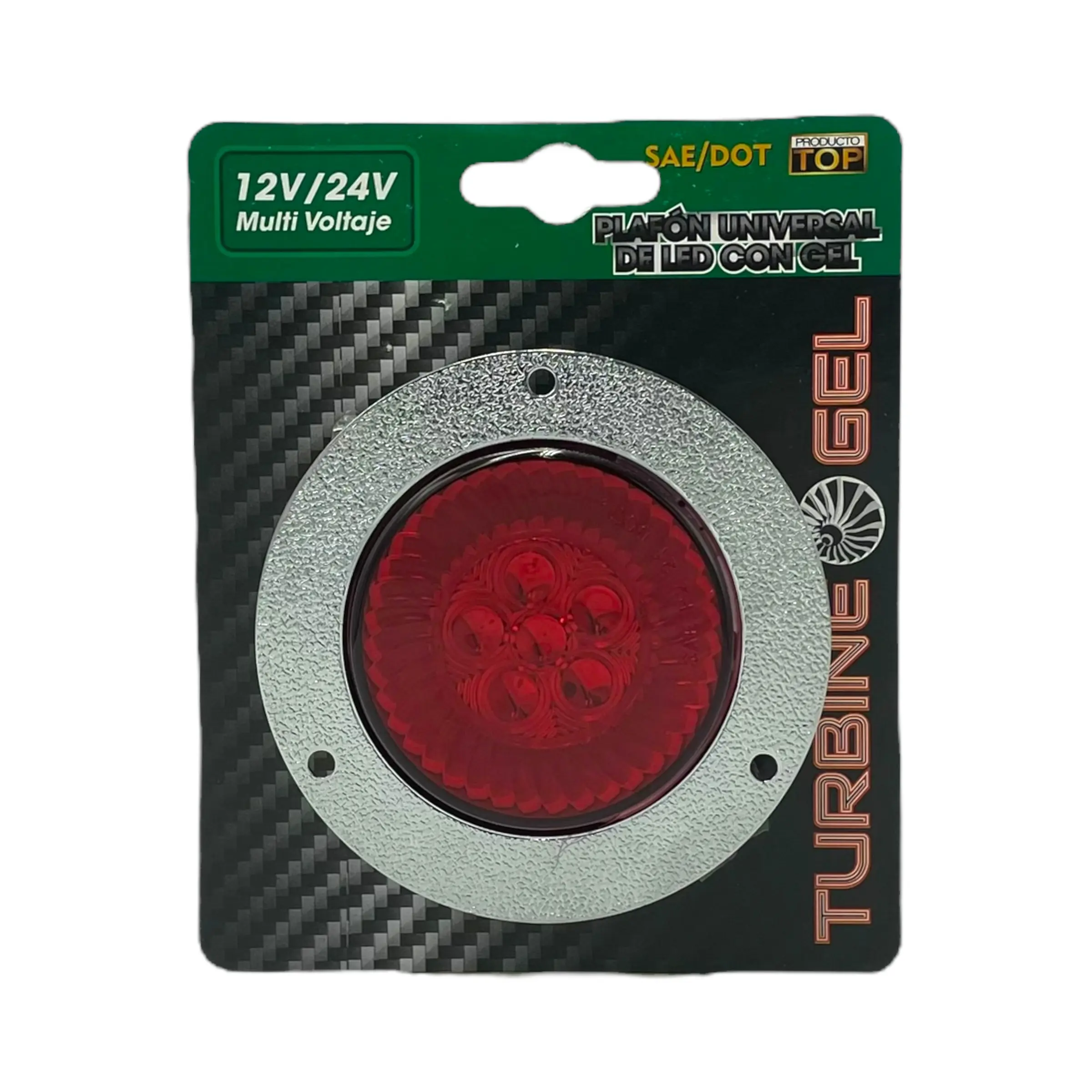 Plafón de 6 de LED de 2.5" arillo con luz GEL · Rojo