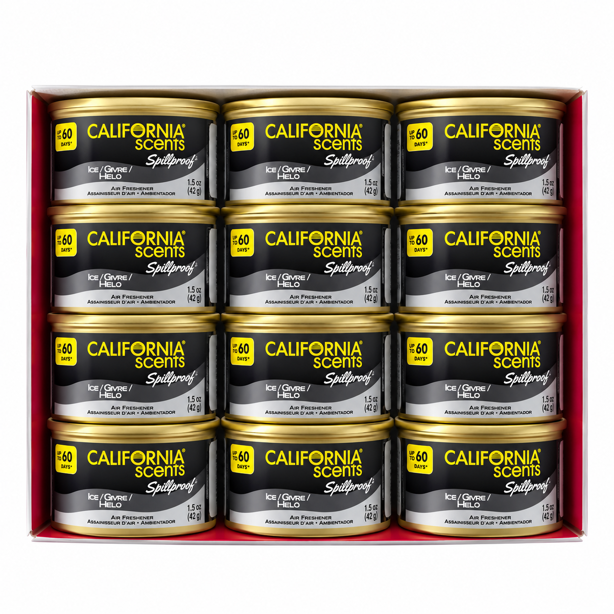 Aromatizante california black ice 12 piezas