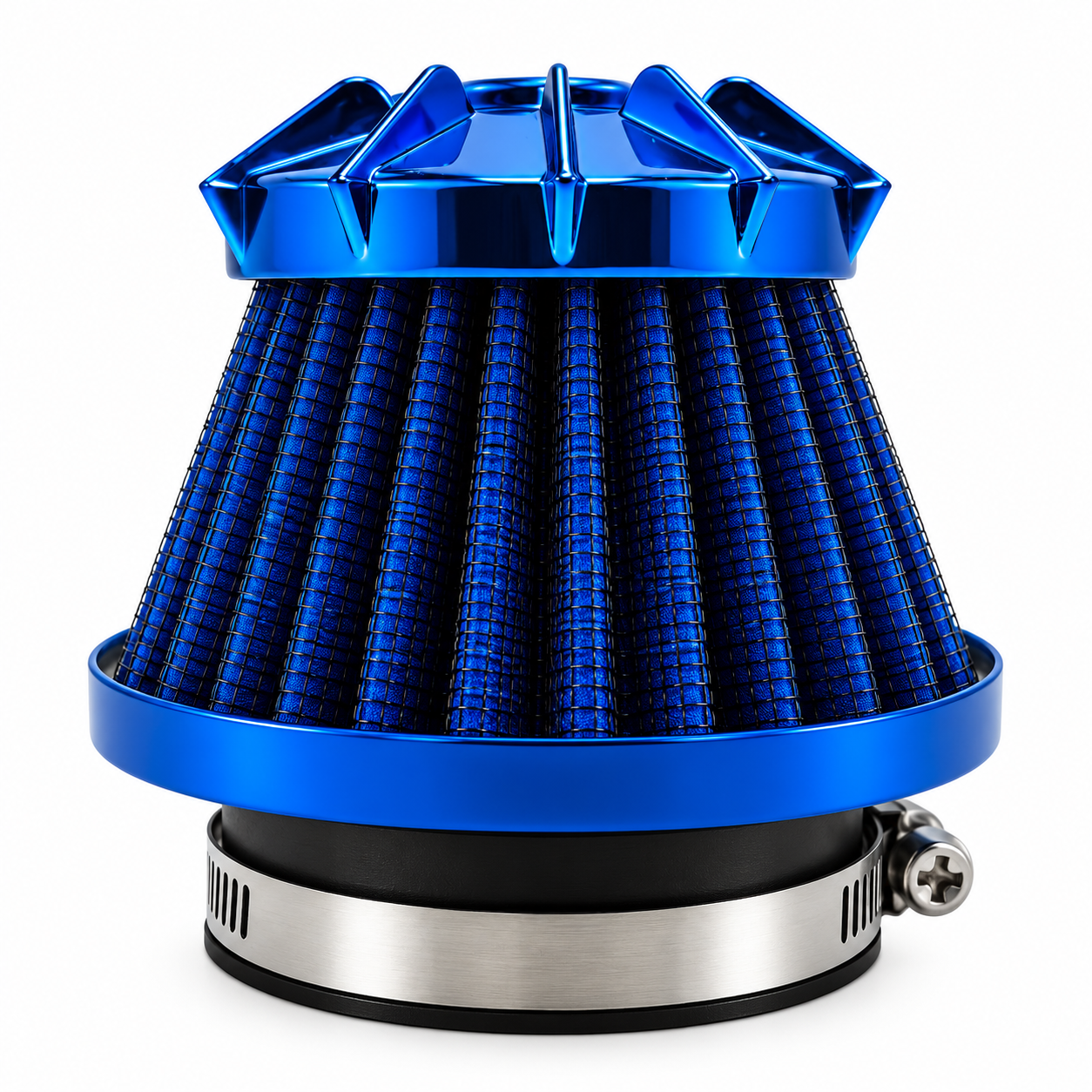 Filtro de aire universal para moto azul