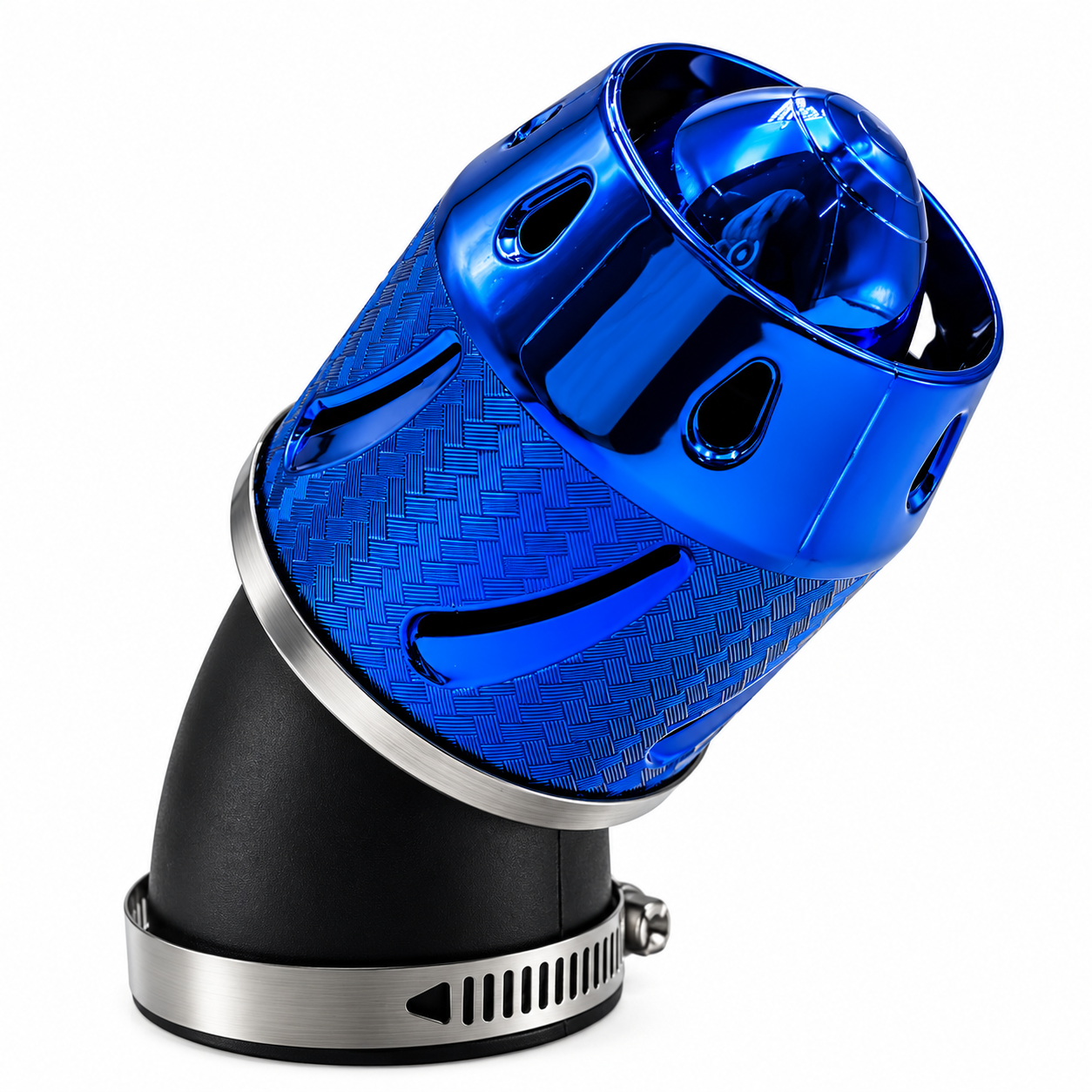 Filtro de aire inclinado para moto azul