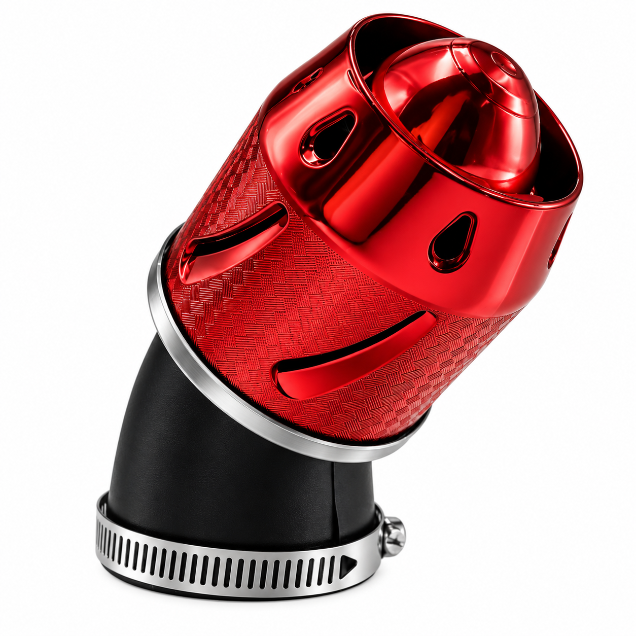 Filtro de aire inclinado para moto rojo