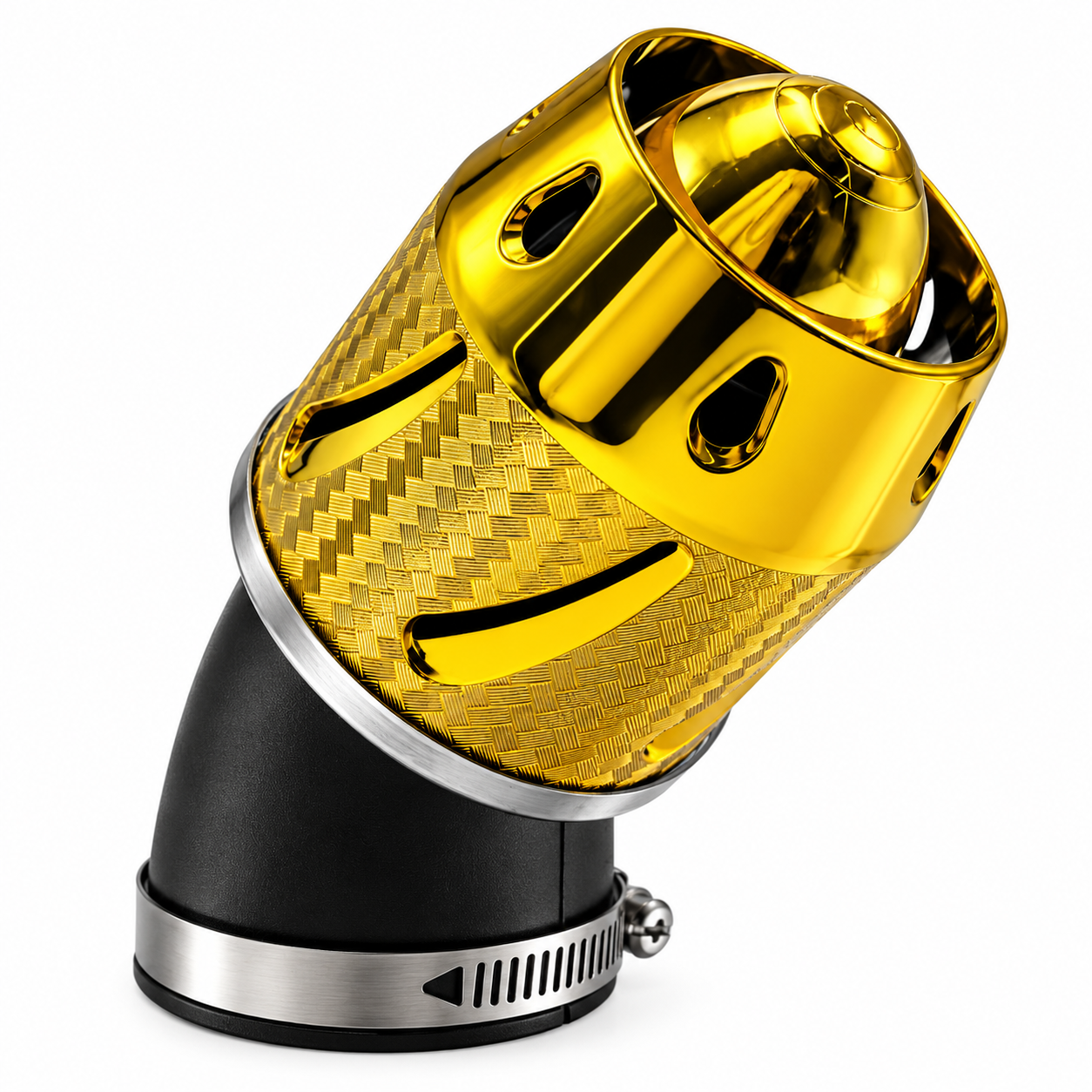 Filtro de aire inclinado para moto amarillo