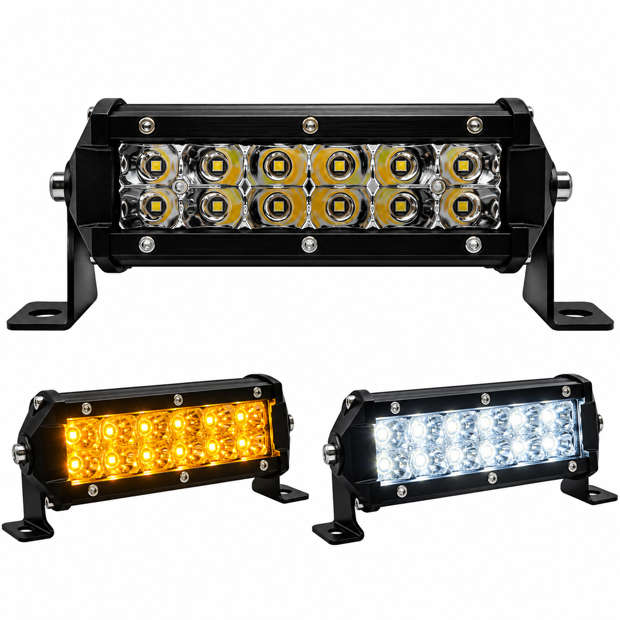 Faro LED rectangular bicolor de alta intensidad