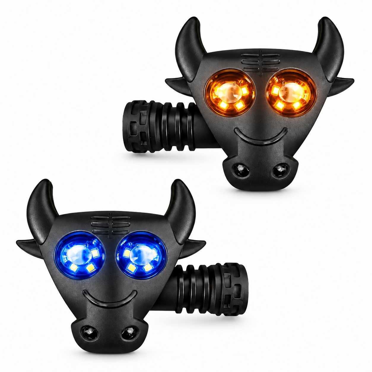 Direccional para moto tipo toro bicolor azul/ámbar