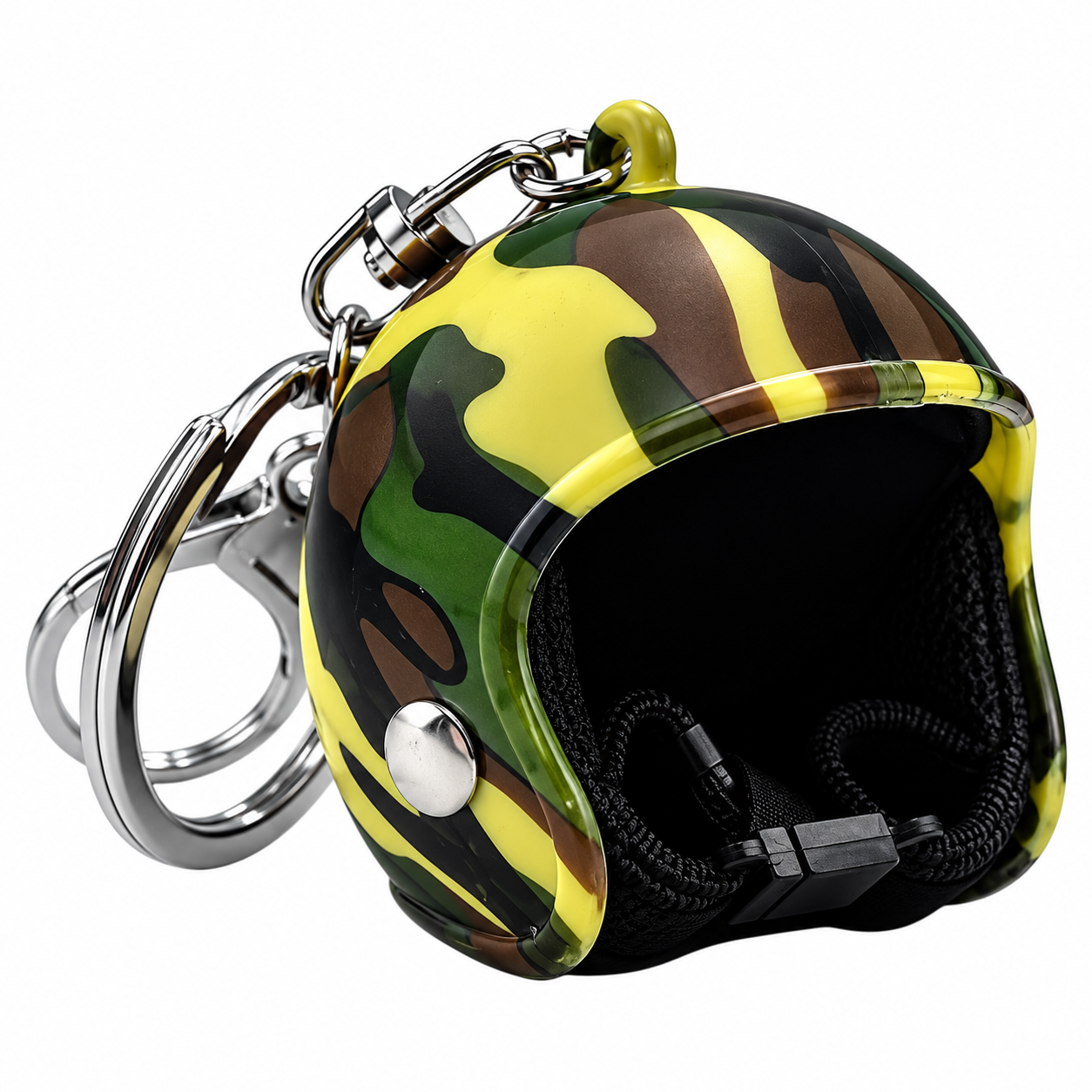 Llavero plástico de casco · Camuflaje