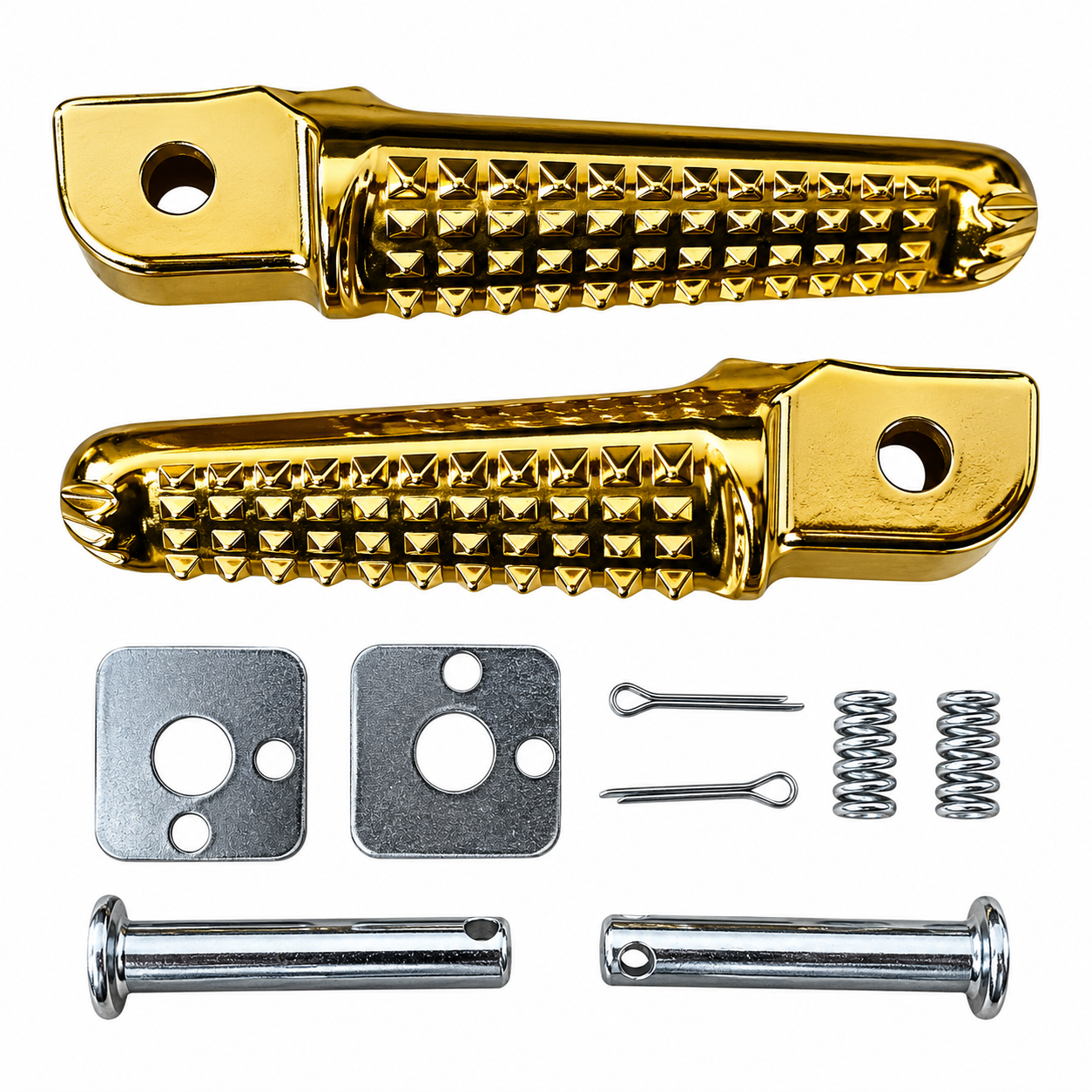 Pedal para moto con antiderrapante · Dorado