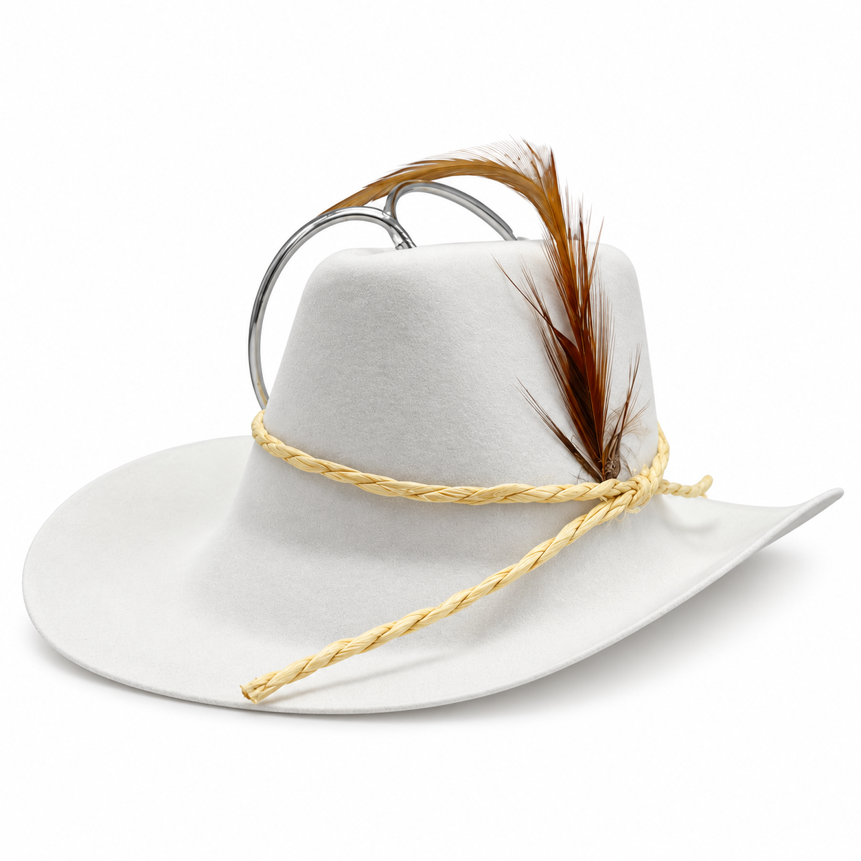 Aromatizante en forma de sombrero vaquero aroma carro nuevo · Blanco