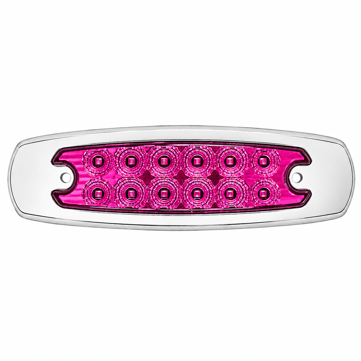 Plafón tipo Peter Bilt de 12 LED función fija y estrobo — Rosa