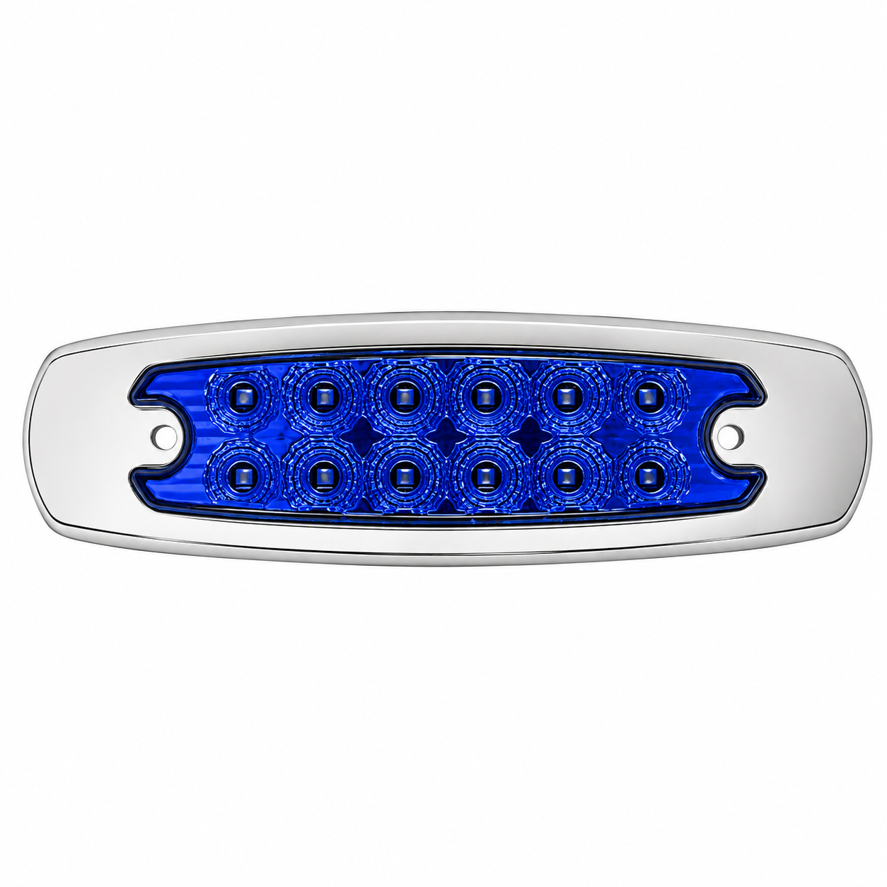 Plafón tipo Peter Bilt de 12 LED función fija y estrobo · Azul