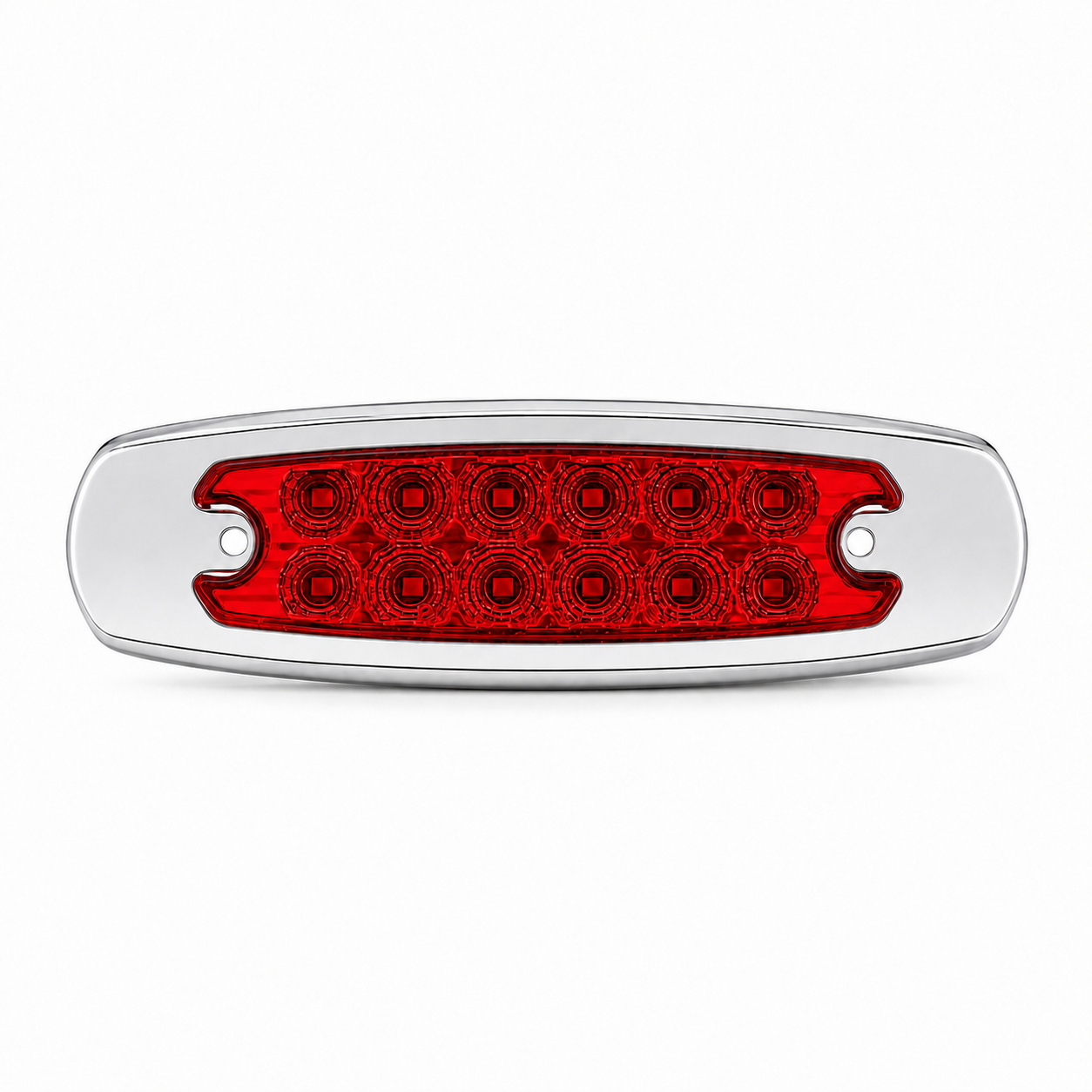 Plafón tipo Peter Bilt de 12 LED función fija y estrobo · Rojo