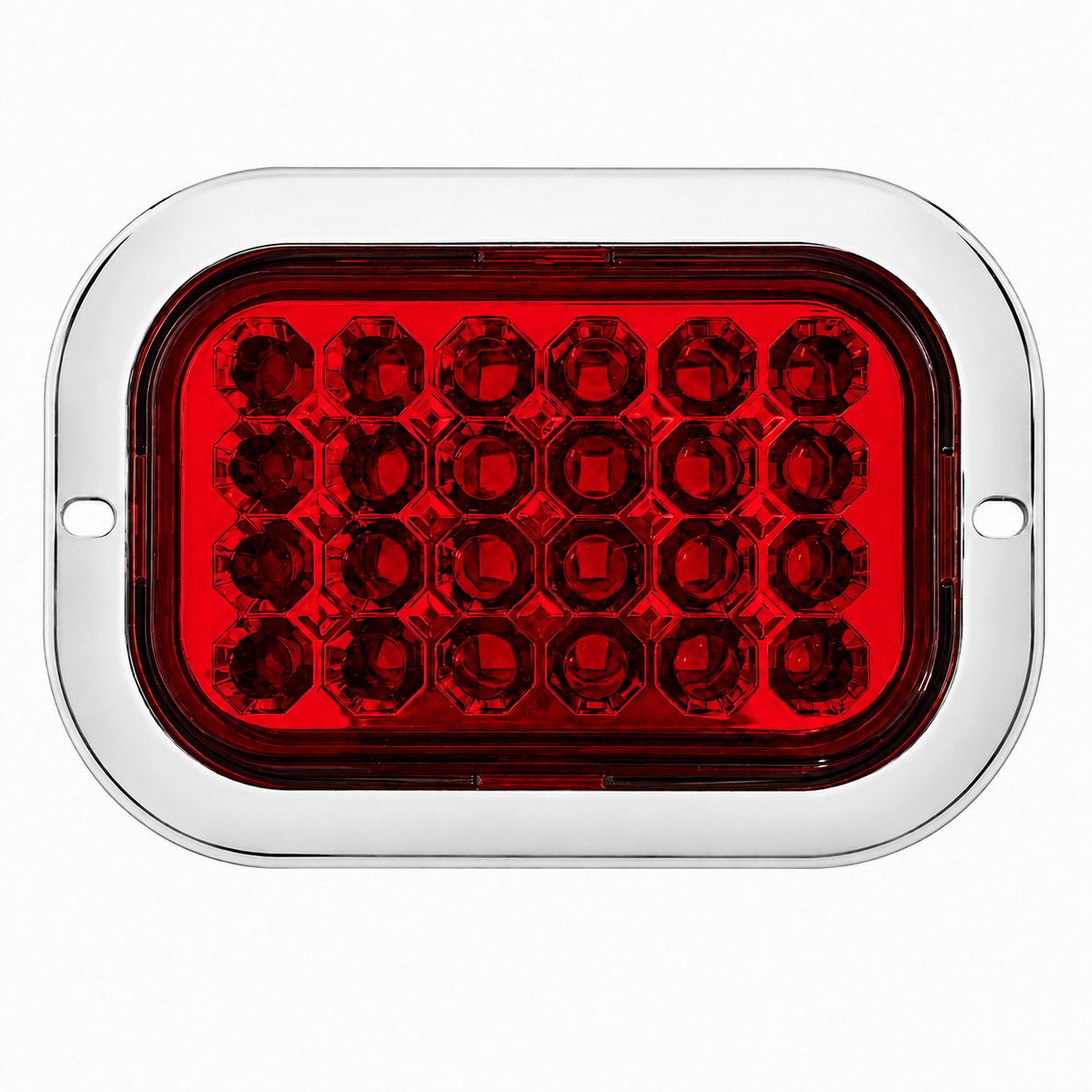 Plafón rectangular de 24 LED — Rojo