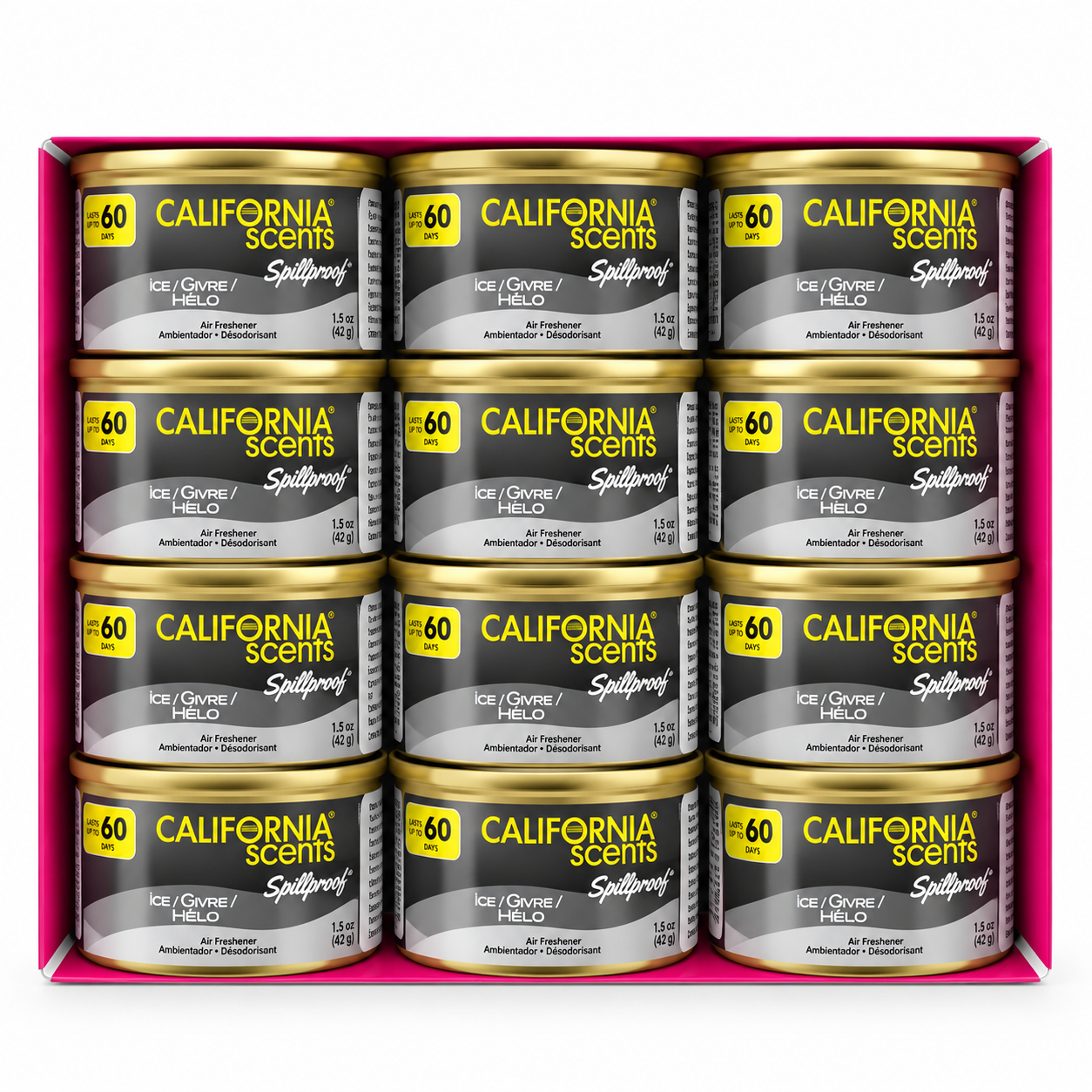 Aromatizante California de 12 piezas · Black Ice