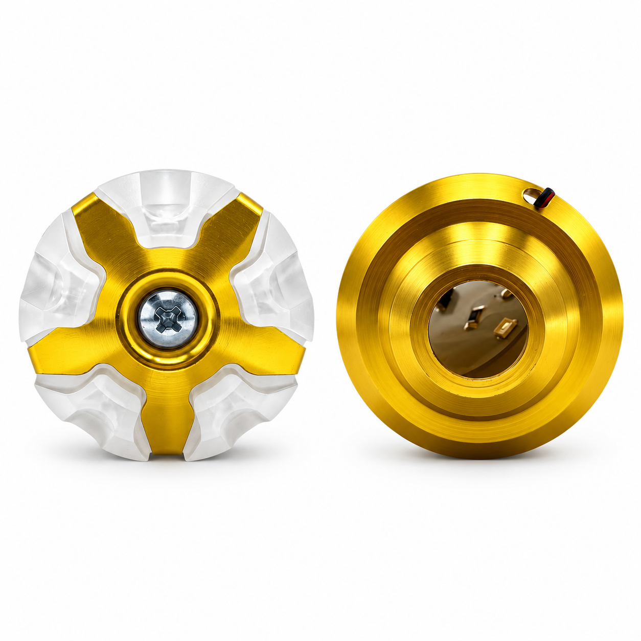 Slider para motocicleta con luz rgb y carcaza de color — Dorado
