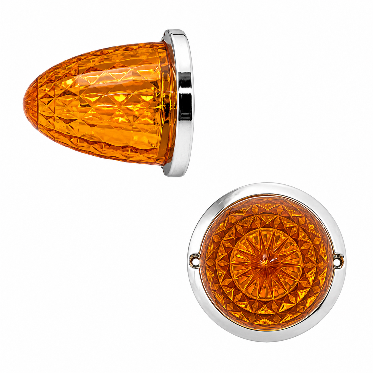 Plafon para camion tipo diamante grande 12/24V — Amarillo