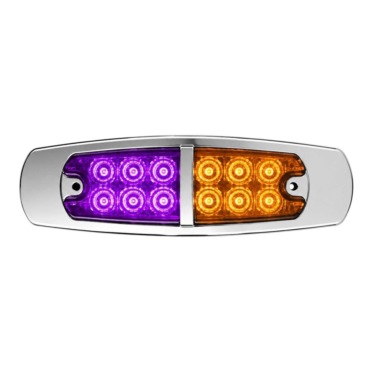 Plafón lateral de 12 LED — Ambar/Morado