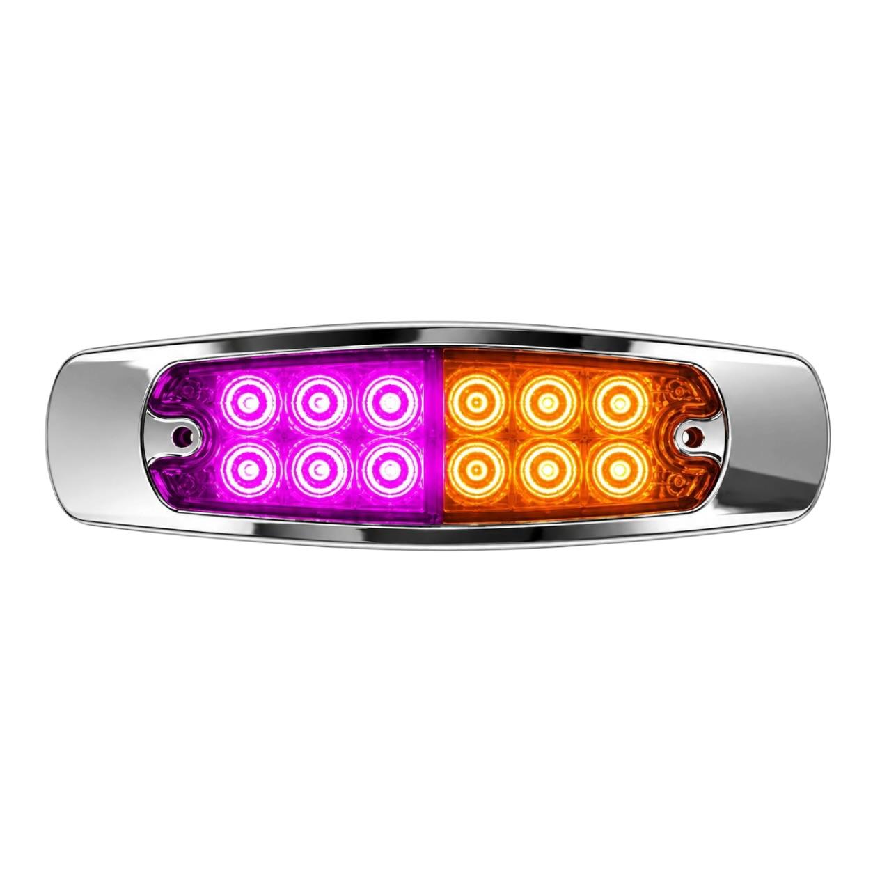 Plafón lateral de 12 LED — Ámbar/Rosa
