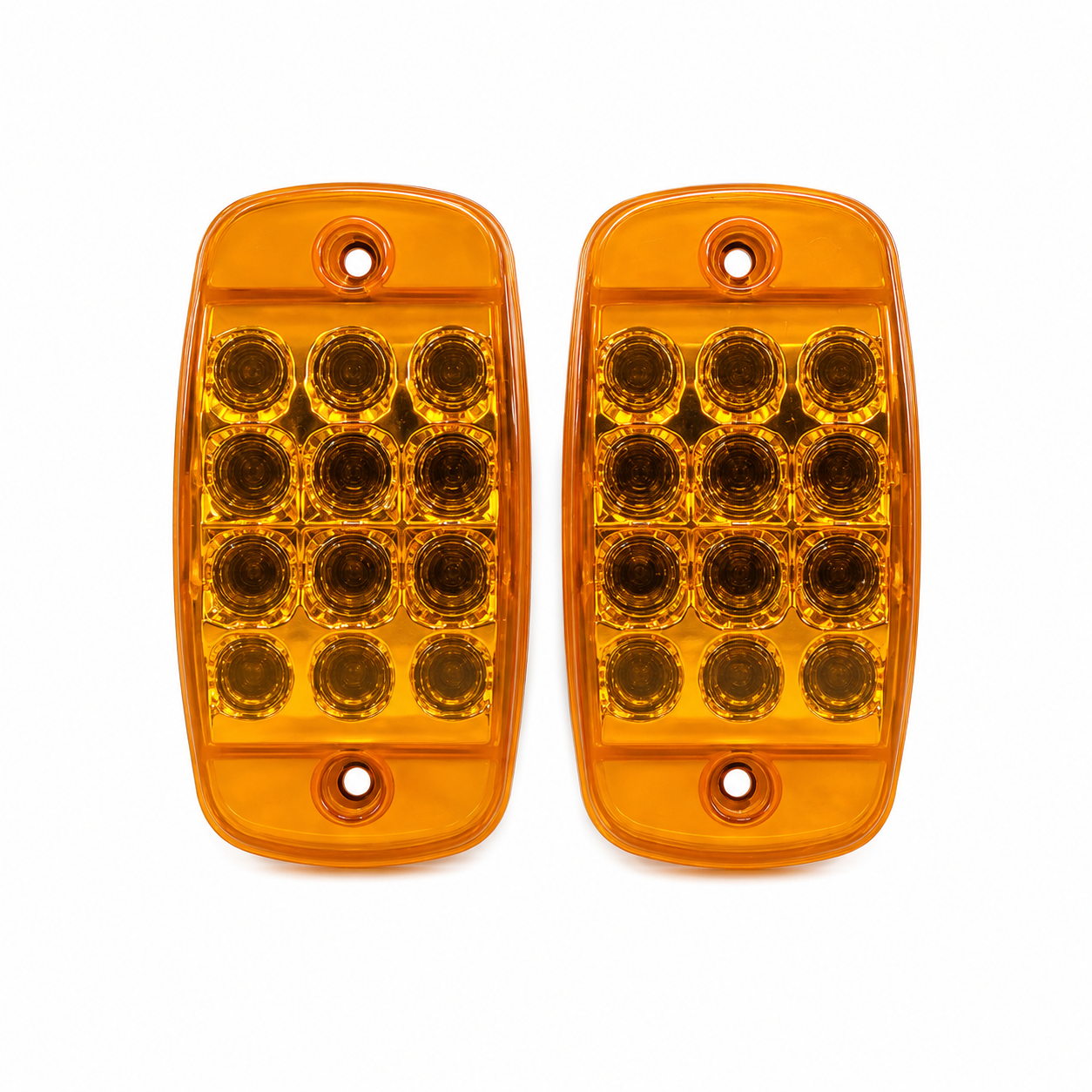 Plafón tipo tortuga ámbar de 12 LED