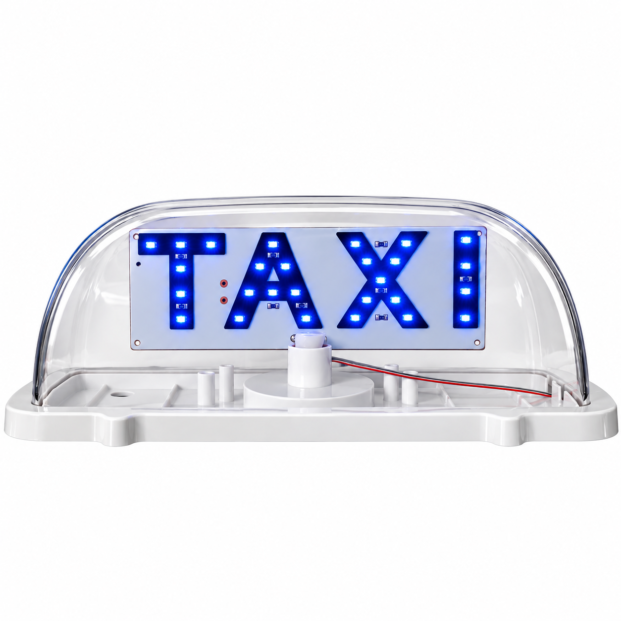 Copete de taxi azul con luz LED