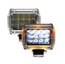 Faro de 12 LED con arillo de color (ámbar, blanco y patrulla)