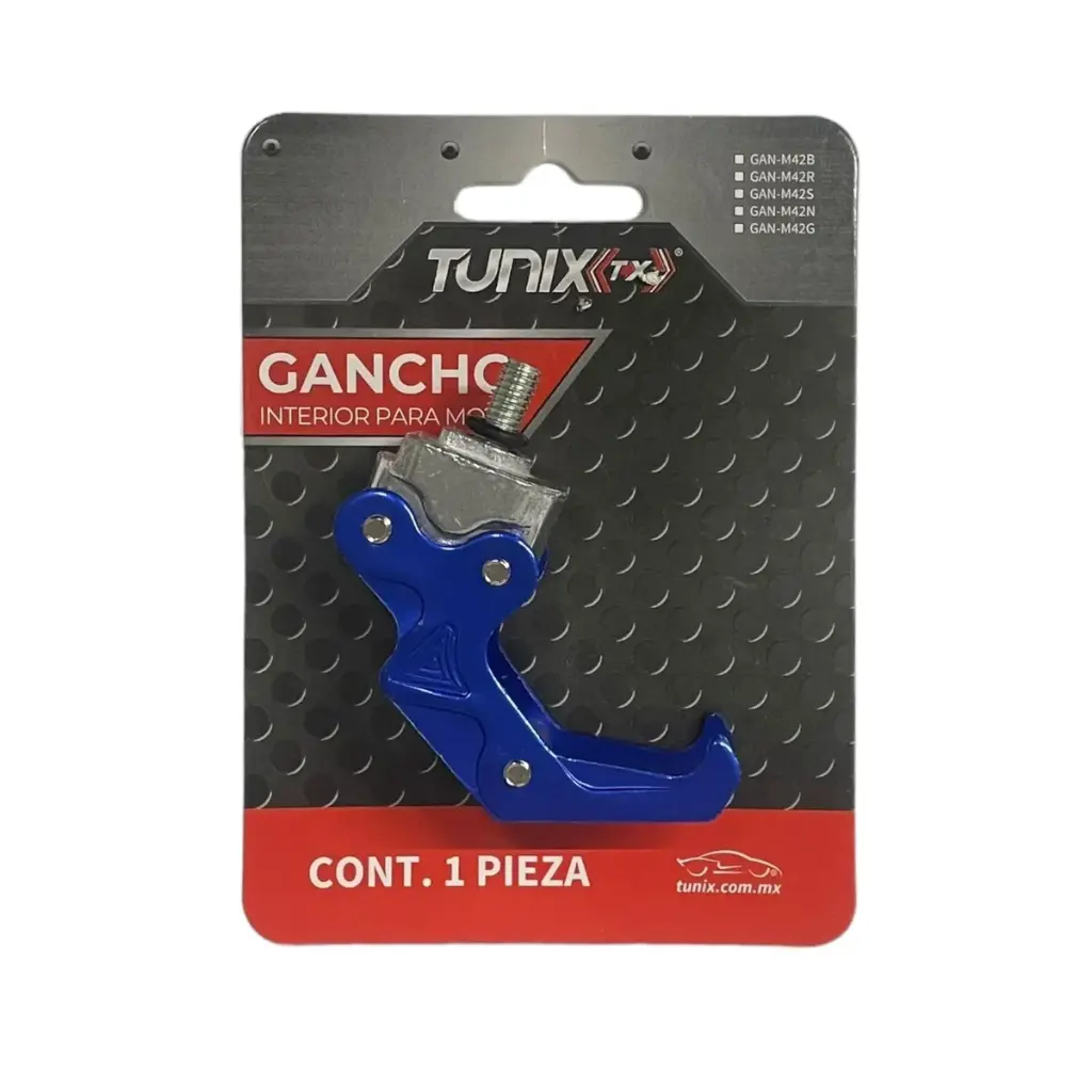 Gancho interior para moto (azul, negro y rojo)