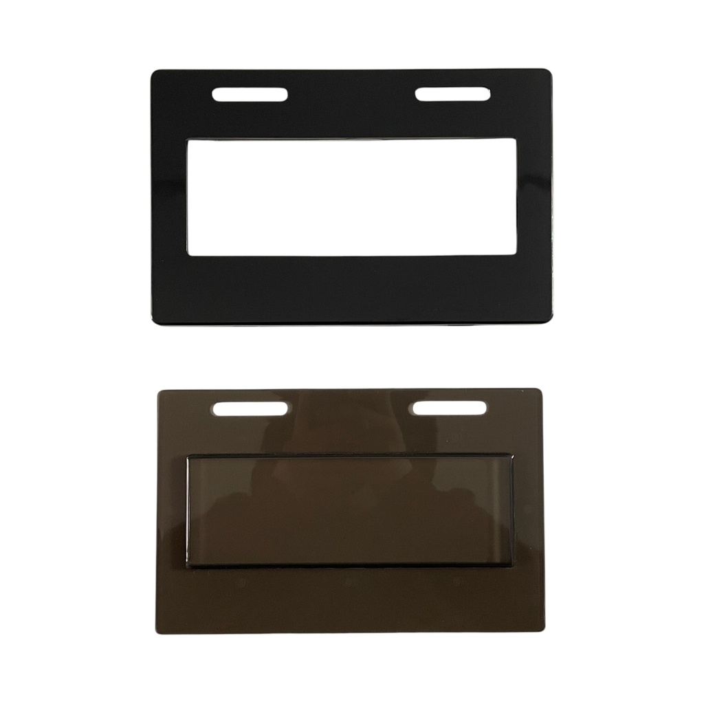 Portaplaca para moto negro y base humo