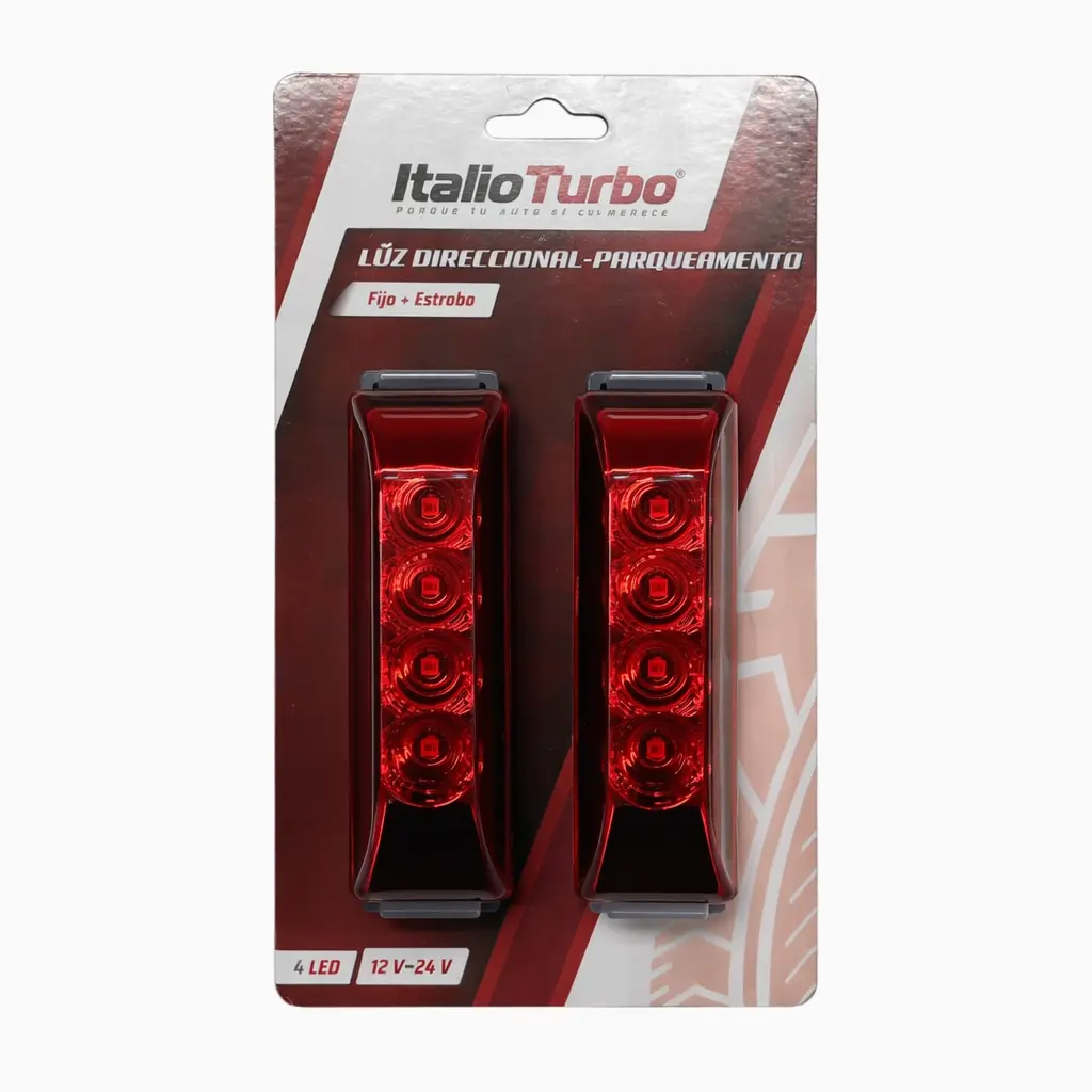 Plafón 4 LED rojo con funciones 