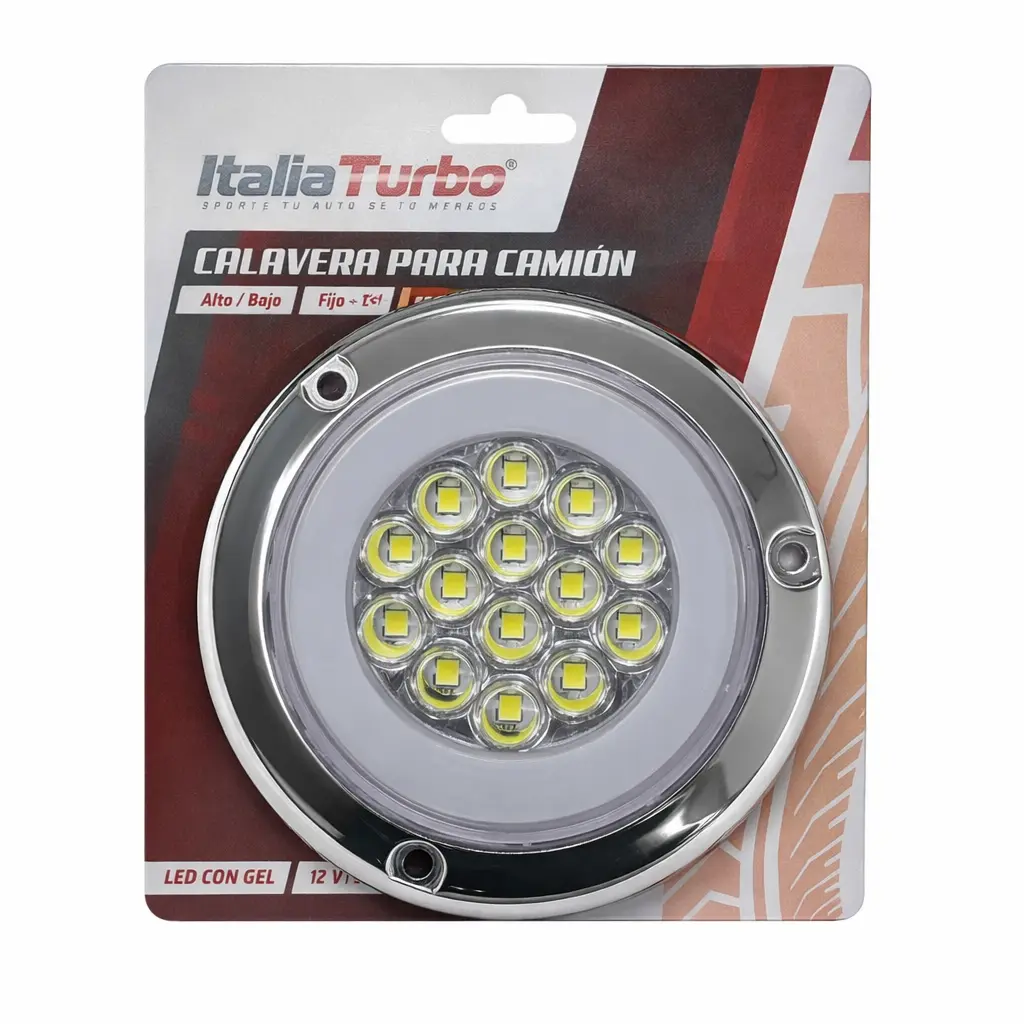 Plafón redondo blanco con arillo de gel y contorno cromado 