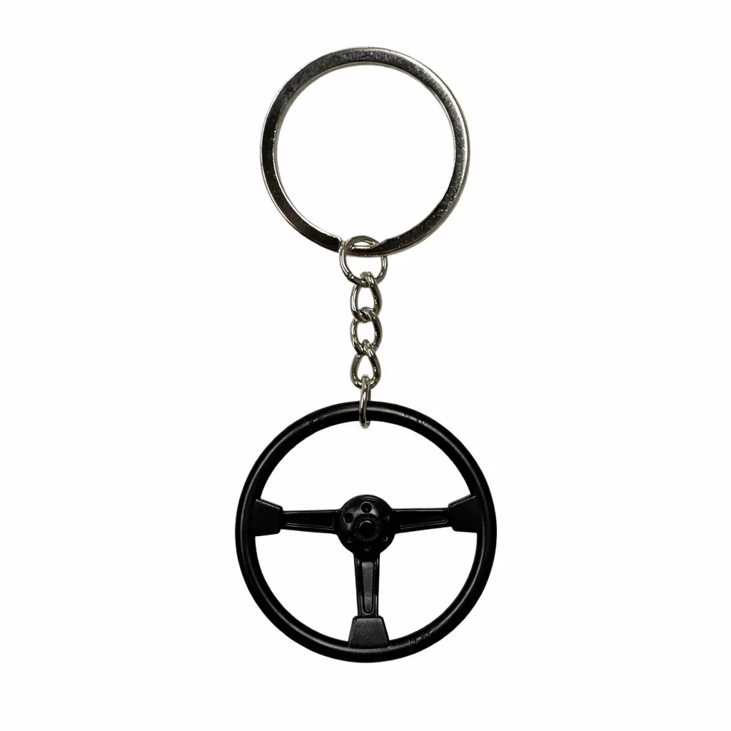 [LLAV/18/BLACK] Llavero de volante negro