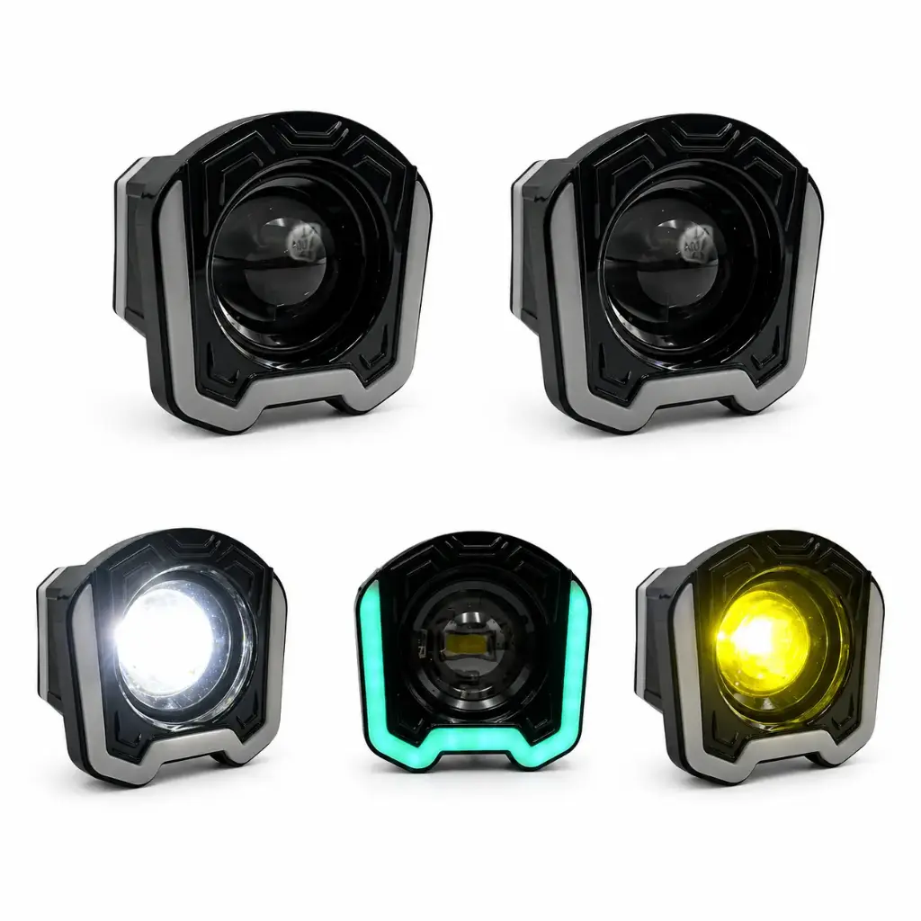 [FALM120-SAI] Faro LED 3” tipo láser bicolor con DRL RGB