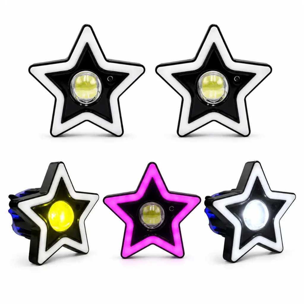 [FALM123-SAI] Faro LED en forma de estrella bicolor y arillo RGB
