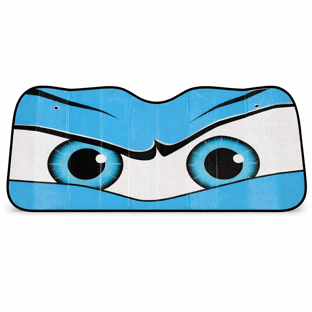 Parasol de doble burbuja diseño "Cara azul"